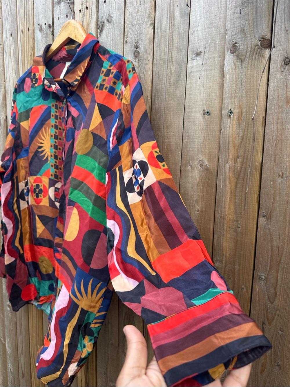 FARM Rio Colorful Abstract Print Button-Up Shirt - Multicolor - Picture 6 of 10